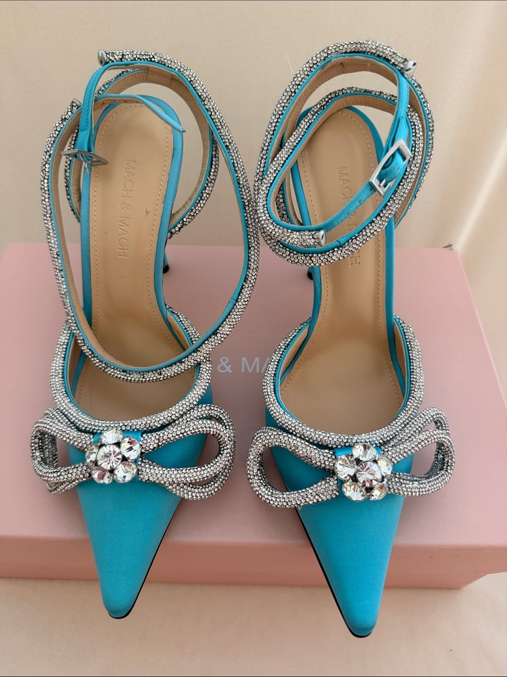 MACH & MACH Turquoise Heels